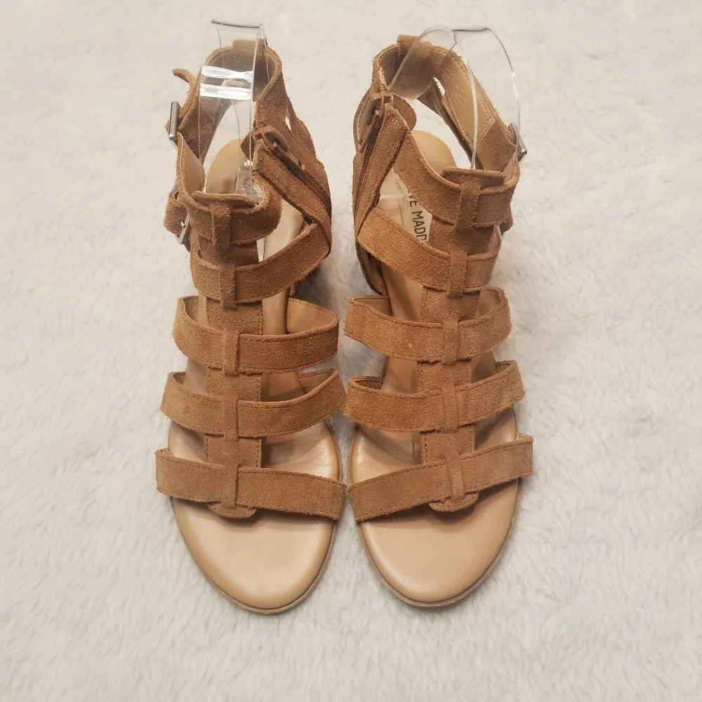 - Steve Madden women's suede Leather sandals size 7M Agatha - Picture 3 of 6
